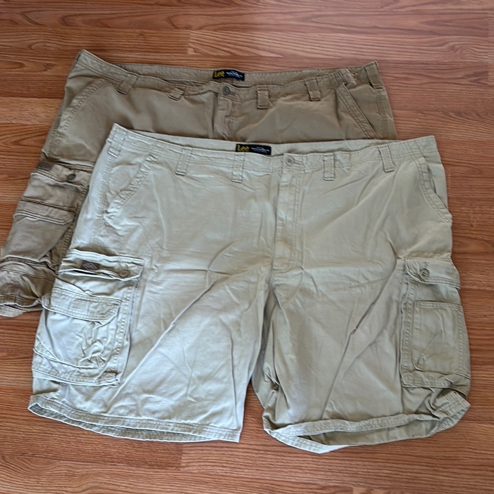 Lee Tan Cargo Shorts Relaxed Fit Cotton (2 pair bundle)